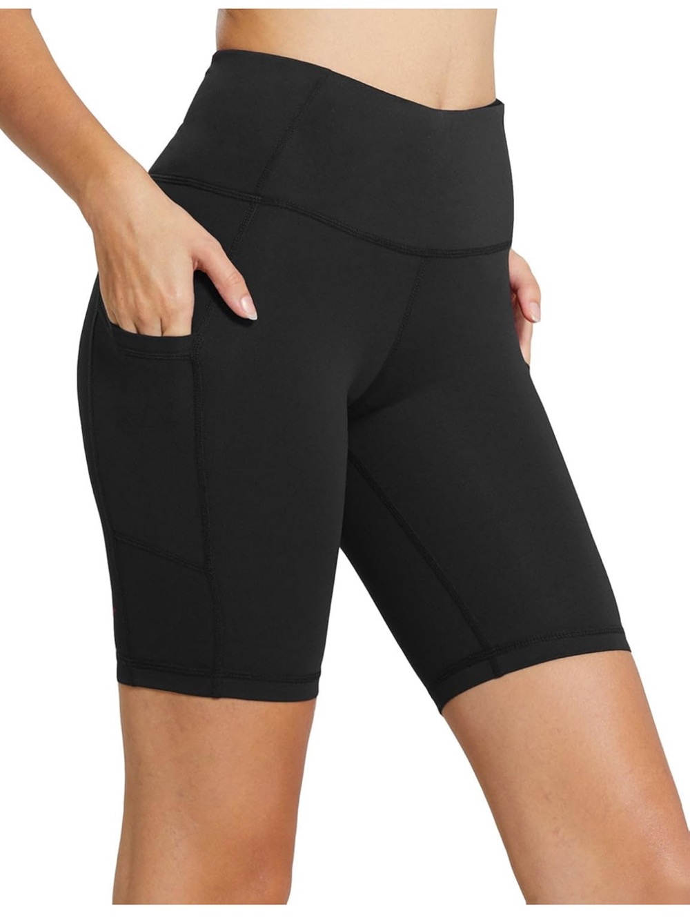 NWOT Women’s High Waisted 8” Biker Shorts - Black